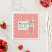 Serviette En Papier Sweet Girl Bunny Pâques (En situation)