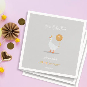 Serviette En Papier Sweet Grey Silly Goose fête d'anniversaire