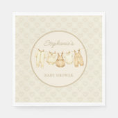 Serviette En Papier Sweet Heart Pattern Baby Shower (Devant)