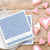 Serviette En Papier Sweet Hearts Personnalisé Bleu fête d'anniversaire