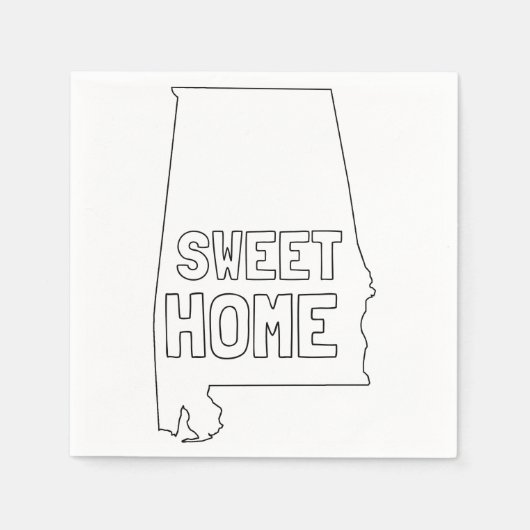 Serviette En Papier Sweet Home Alabama (Devant)