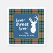 Serviette En Papier Sweet Home Tartan Clan Murray Plaid personnalisé (Devant)