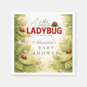 Serviette En Papier Sweet Ladybug Spring Baby Shower (Devant)