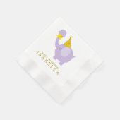 Serviette En Papier Sweet Lavender Elephant fête d'anniversaire (Coin)