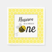 Serviette En Papier Sweet Little Honey Bee 1ère fête d'anniversaire (Devant)