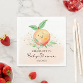 Serviette En Papier Sweet Little Peach C'est une fille (En situation)