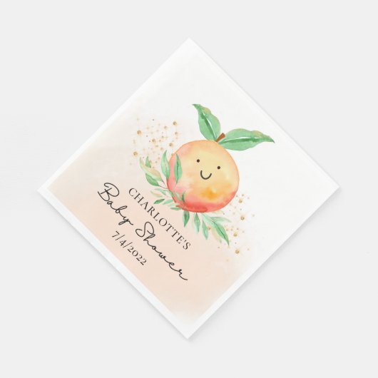 Serviette En Papier Sweet Little Peach C'est une fille (Coin)