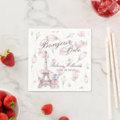 Serviette En Papier Sweet Macaron Bonjour Bebe Paris Baby shower (En situation)