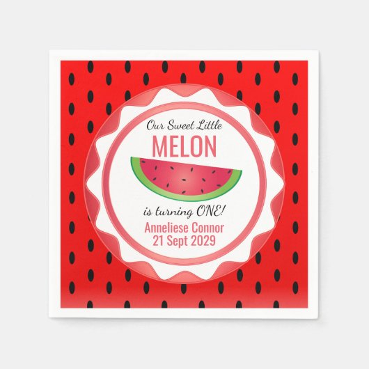 Serviette En Papier Sweet Melon Birthday (Devant)