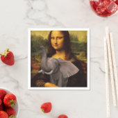 Serviette En Papier Sweet Mona Lisa aime l'éléphant (En situation)