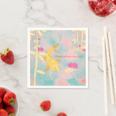 Serviette En Papier Sweet Orange Koi (En situation)