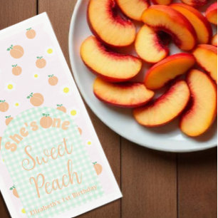 Serviette En Papier Sweet Peach 1er anniversaire