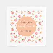 Serviette En Papier Sweet Peach 1er anniversaire (Devant)