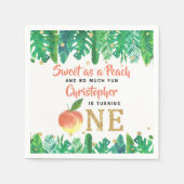 Serviette En Papier Sweet Peach Boys 1er anniversaire (Devant)