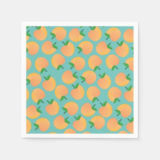 Serviette En Papier Sweet Peach Cute Fruit 1er Anniversaire Thème (Devant)