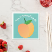 Serviette En Papier Sweet Peach Cute Fruit 1er Anniversaire Thème (En situation)