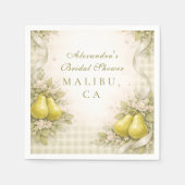 Serviette En Papier Sweet Perfect Pair Pear Bridal Shower (Devant)
