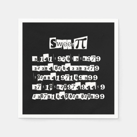 Serviette En Papier Sweet Pi (Devant)