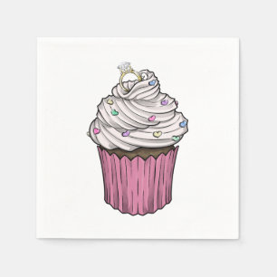 Serviette En Papier Sweet Proposal Cupcake