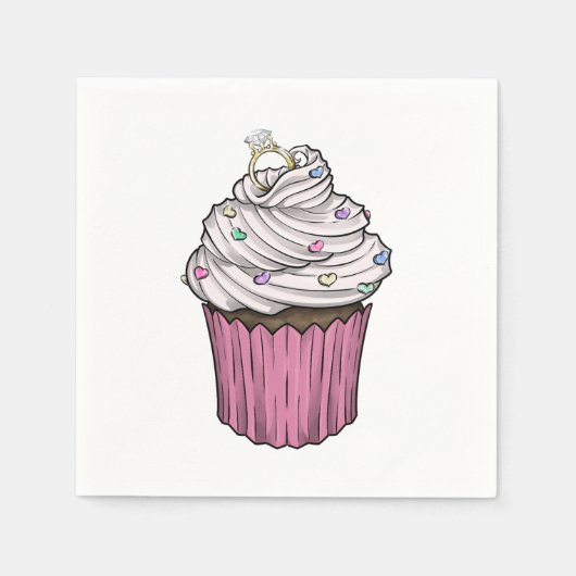 Serviette En Papier Sweet Proposition Cupcake (Devant)