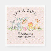 Serviette En Papier Sweet Safari Animaux Baby shower papier serviettes (Devant)