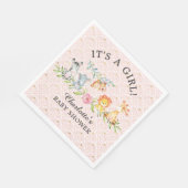 Serviette En Papier Sweet Safari Animaux Baby shower papier serviettes (Coin)