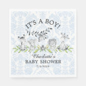 Serviette En Papier Sweet Safari Animaux Baby shower papier serviettes (Devant)