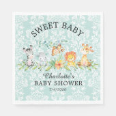 Serviette En Papier Sweet Safari Animaux Baby shower papier serviettes (Devant)