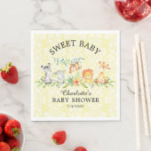 Serviette En Papier Sweet Safari Animaux Baby shower papier serviettes (En situation)