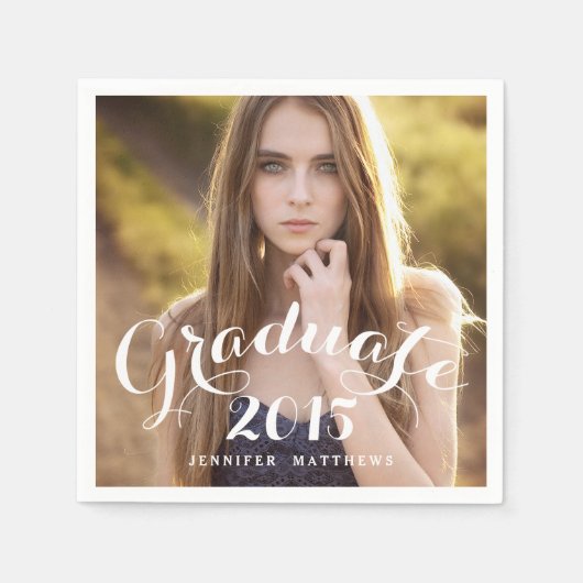 Serviette En Papier Sweet Script | Papier photo 2015 (Devant)