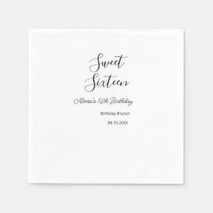 Serviette En Papier Sweet sixteen anniversaire brunch 16e anniversaire