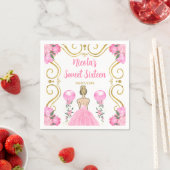 Serviette En Papier Sweet sixteen Blonde Princesse en rose (En situation)