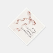 Serviette En Papier Sweet sixteen Bow Beige Décor Anniversaire Napkin (Coin)