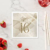 Serviette En Papier Sweet sixteen d'éclaboussures Gold ID652 (En situation)