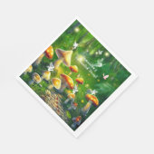 Serviette En Papier Sweet sixteen Enchantée Forêt Champignons Fées (Coin)