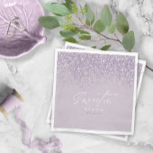 Serviette En Papier Sweet sixteen étincelant Mauve ID912