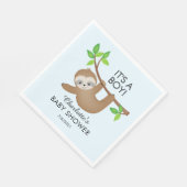 Serviette En Papier Sweet Sloth C'est un garçon Baby shower papier ser (Coin)