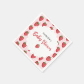 Serviette En Papier Sweet Strawberry Personalized Baby Shower (Coin)