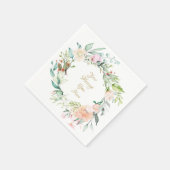 Serviette En Papier Sweet Summer Rose Gold Script (Coin)