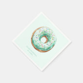 Serviette En Papier Sweet Time Pastel Green Donut Anniversaire (Coin)