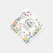 Serviette En Papier 'Sweet to Bee' Fleur sauvage & BumbleBee 1er anniv (Coin)