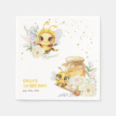 Serviette En Papier Sweet to Bee ONE' 1er anniversaire (Devant)
