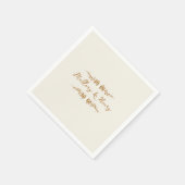 Serviette En Papier Sweet Whimsical manuscrit Mariage illustré (Coin)