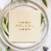 Serviette En Papier Sweet Whimsical manuscrit Mariage illustré