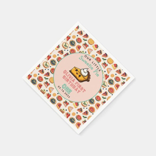 Serviette En Papier Sweetie Pie - Pi Day 1er Anniversaire (Coin)