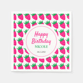 Serviette En Papier Swete fraise rose Anniversaire (Devant)