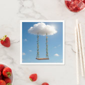 Serviette En Papier Swing Hanging From a Cumulus Cloud (En situation)