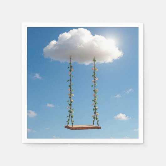 Serviette En Papier Swing Hanging From a Cumulus Cloud (Devant)