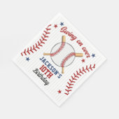 Serviette En Papier "Swing On Over – Baseball Birthday Party  (Coin)