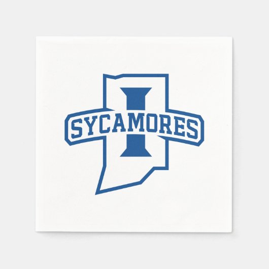 Serviette En Papier Sycamores d'Indiana State University (Devant)